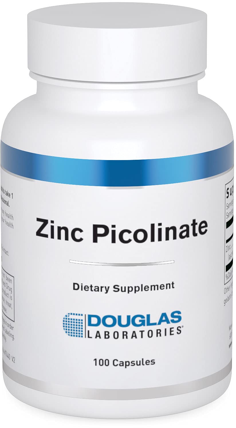 Douglas Laboratories Zinc Picolinate bottle front showing 50 mg zinc for daily support