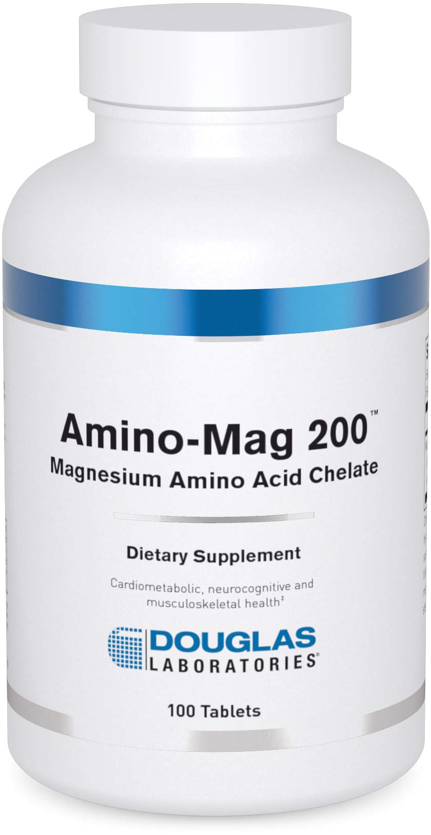 Douglas Laboratories Amino-Mag 200 bottle front for daily magnesium support.