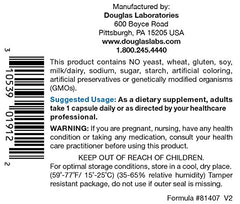 Douglas Laboratories C-1000 label closeup highlighting purity and branding.