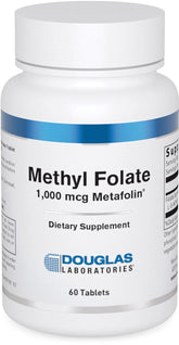 Douglas Laboratories Methyl Folate bottle with 1,000 mcg Metafolin for daily folate support.