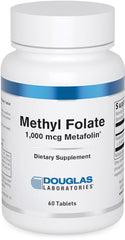 Douglas Laboratories Methyl Folate bottle with 1,000 mcg Metafolin for daily folate support.