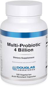 Douglas Laboratories Multi-Probiotic 4 Billion bottle front supports daily GI health.