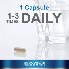 Closeup of Douglas Laboratories capsules showing acid-resistant coating.