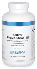 Douglas Laboratories Ultra Preventive III bottle-front showing a complete daily multivitamin.