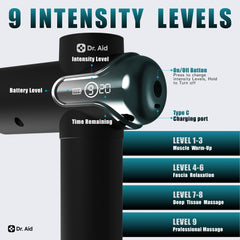 Dr. Aid massage gun AI-smart intensity demonstrates adaptive therapy