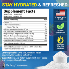 Dr Berg hydration powder scoop shown for easy dosing