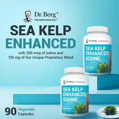 Dr. Berg Sea Kelp blend with Klamath blue-green algae for plant-based nutrients.