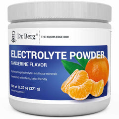 Dr. Berg Nutritionals Zero Sugar Hydration Tangerine bottle showing a sugar-free electrolyte option for sustained hydration