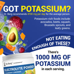 Dr Berg potassium 1000mg label emphasizes electrolyte support