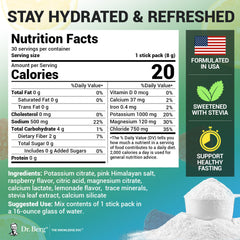 Raspberry lemon flavor hydration powder enhances taste during training.