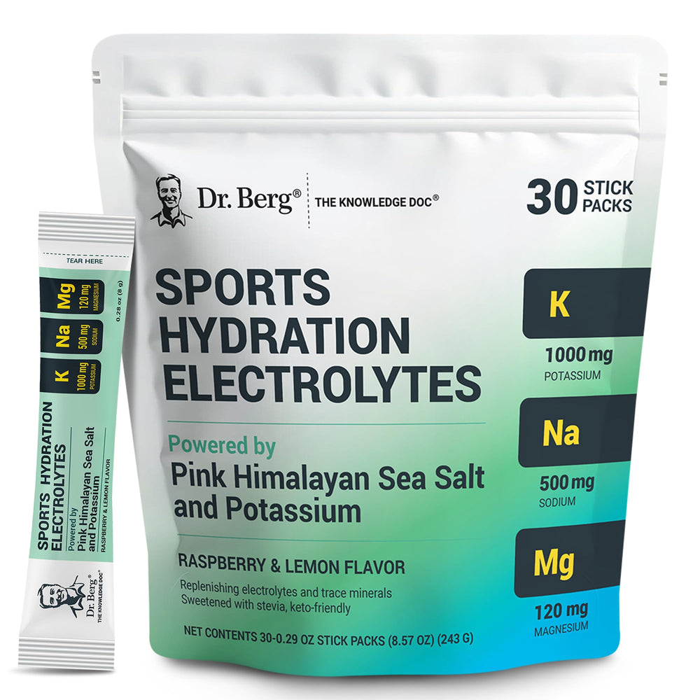 Dr. Berg Sports Hydration powder pack for workouts and on-the-go hydration.
