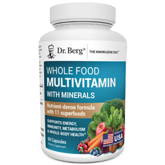 Dr. Berg Whole Food Multivitamin bottle shown for daily nutrient support