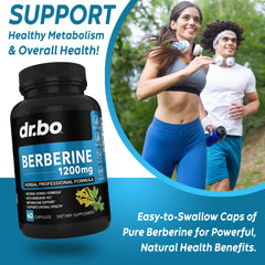DR. BO Berberine tasteless vegan capsules for easy daily use.