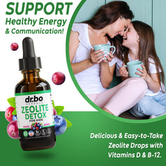 DR. BO Zeolite Kids Drops dropper allows precise daily dosing