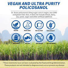 DR.BRIAN ROETTGER Policosanol 20mg tablets pack shows a 3-month supply.