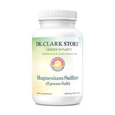 Dr. Clark Magnesium Sulfate USP capsule bottle label emphasizing purity for digestive support