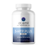 DR. EMIL NUTRITION 200mg 5-HTP Plus bottle suggests mood support potential
