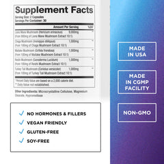 DR. EMIL NUTRITION Lions Mane capsules closeup highlighting high-dosage extract for focus