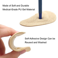 Dr Foot thickened gel arch pads distribute pressure across the arch.