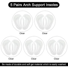Dr Foot self-adhesive arch-support insole worn in shoe for reliable placement.