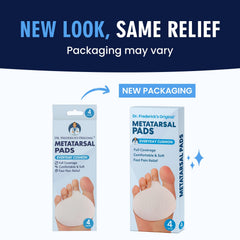 Dr. Frederick's Original metatarsal pads stay securely under the ball of the foot in any shoe.