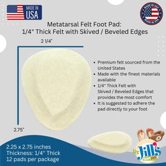 Dr. Jill's Foot Pads YJ10-2045: diseño discreto para usar bajo la suela en distintos zapatos