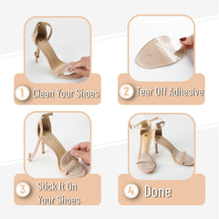 DR JK Ball of Foot Cushions inside a shoe displaying discreet profile