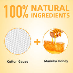 Dr. Med Honey Gauze Dressing close-up of honey-impregnated mesh aiding moisture balance.