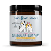 Dr. Mercola Bark & Whiskers glandular-support bottle promotes pet wellness.