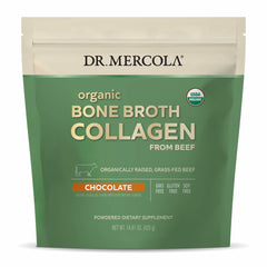 Dr. Mercola bone broth collagen powder tin supports skin, hair and nails health