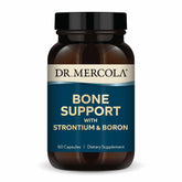 Dr. Mercola Bone Support bottle label with capsules for bone health