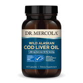Dr. Mercola Cod Liver Oil bottle showing omega-3 blend and vitamins D and A for cellular support