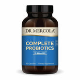 Dr. Mercola Complete Probiotics bottle front with 70 Billion CFU for gut health
