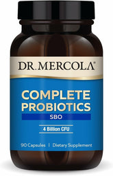 Dr. Mercola Complete Probiotics SBO bottle front promoting gut health support