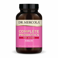 Dr. Mercola Complete Probiotics for Women bottle front for daily gut and immune health