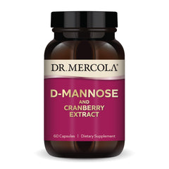Dr. Mercola D-Mannose Cranberry bottle with capsules for urinary tract support
