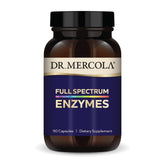 Dr. Mercola Full Spectrum Enzymes bottle front – packaging signals digestive support