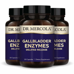 Dr Mercola Gallbladder Enzymes bottle front for post-surgery digestive support.