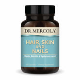Dr. Mercola Hair, Skin and Nails bottle view supports overall healthy aging