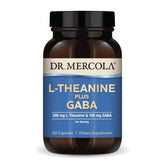 Dr Mercola L-Theanine Plus Capsules bottle front for calm focus support