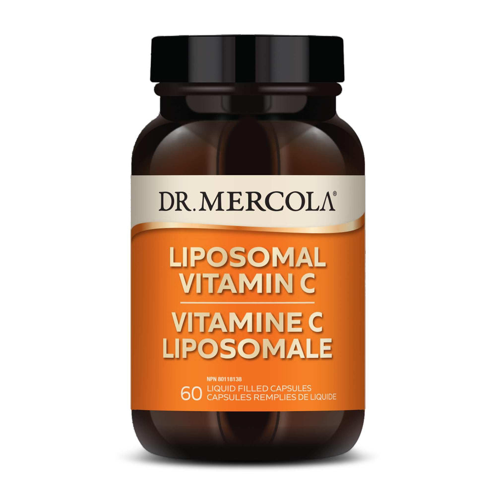 Dr. Mercola Liposomal Vitamin C bottle view showing packaging and potential immune benefits