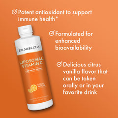 Dosing scoop visible indicating easy daily intake of 1,000 mg vitamin C.