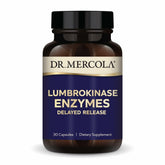 Dr. Mercola Lumbrokinase delayed-release bottle ready for daily use.