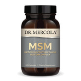 Dr. Mercola MSM Sulphur Complex bottle front for daily use.