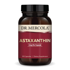 Dr. Mercola Organic Astaxanthin bottle with organic antioxidant formula