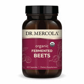 Dr. Mercola Organic Fermented Beets bottle supports daily activity with nitrates