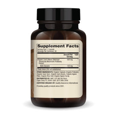Dr. Mercola Lion's Mane capsules arranged for immune and digestion support.