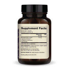 Close-up of Dr. Mercola Resveratrol capsules highlights 100 mg potency.