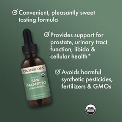 Dr Mercola Organic Saw Palmetto berries illustrate premium botanical ingredients