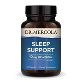 Dr Mercola Sleep Support bottle with melatonin for restful nights